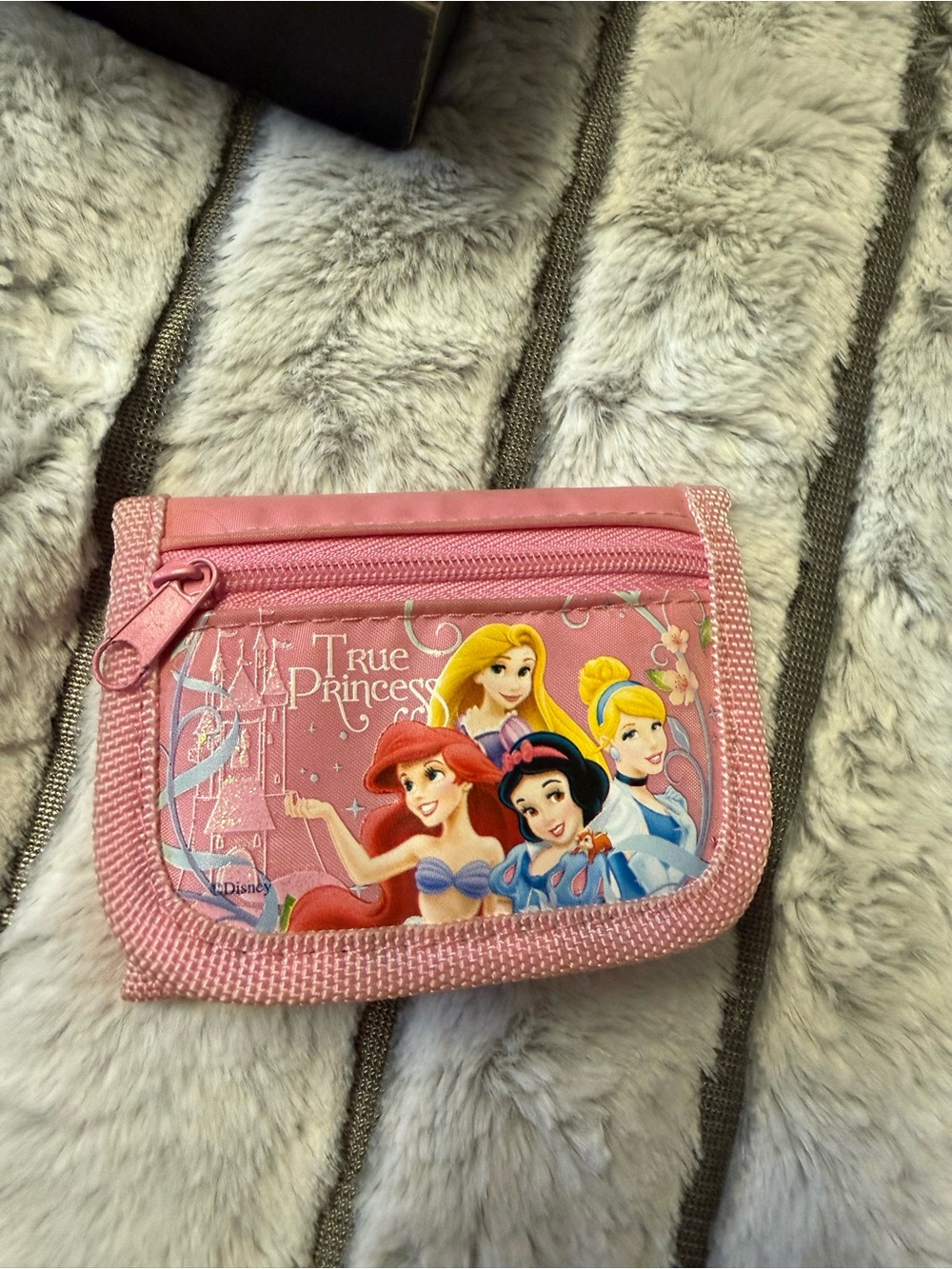 Disney Pink Kids 'True Princess' Zip Wallet with Princess Artwork
